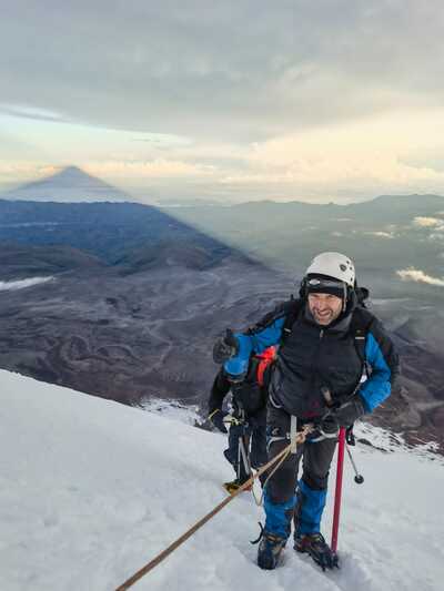 Guided group enjoying climbing and trekking in Ecuador with expert local guides in the Andes.